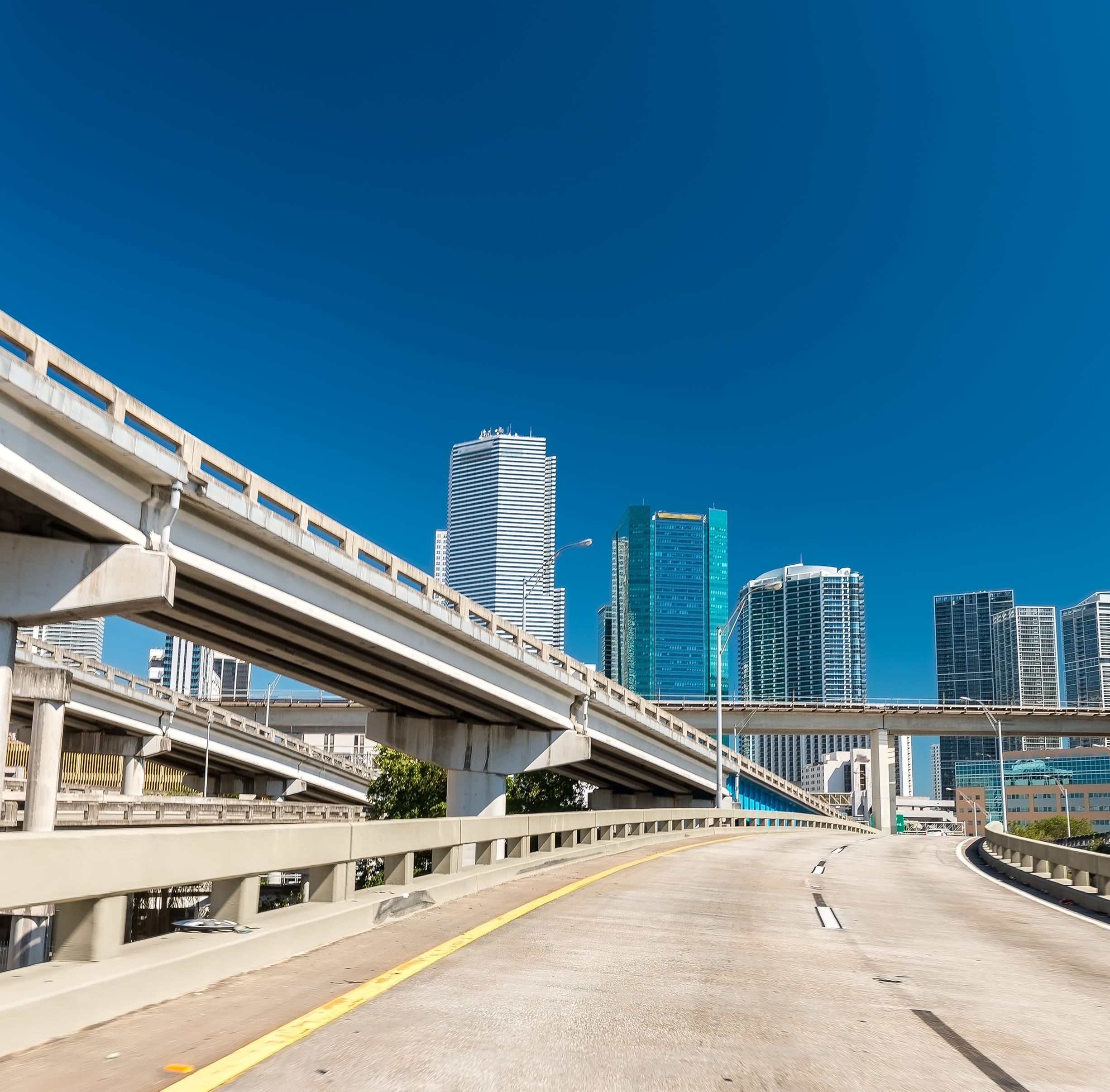 Miami skyline and highways symbolizing Florida Series LLC amendment and business disputes