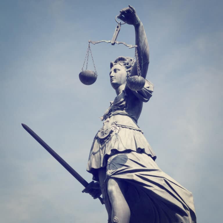 Statue of Lady Justice symbolizing jury verdicts and legal outcomes